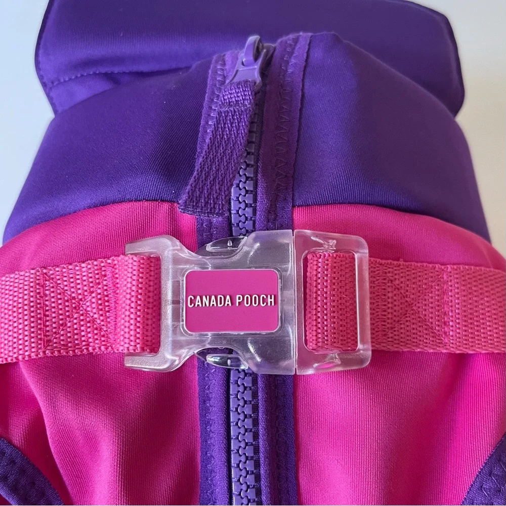 Canada Pooch High Tide Life Dog Jacket - Pink/Purple - Size 20